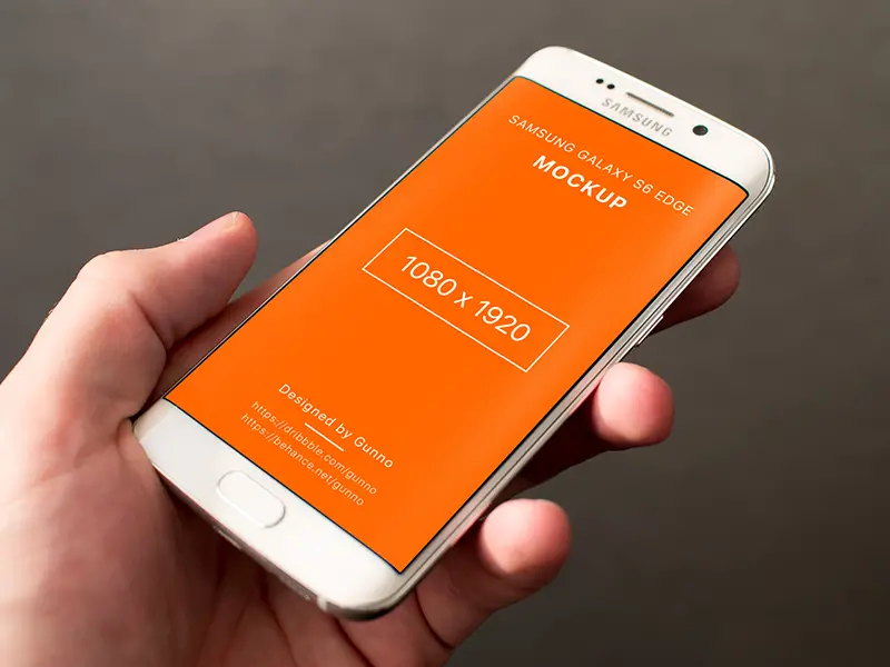 Free Mockup - Galaxy S6 Edge