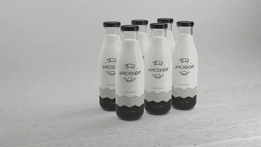 Milk Bottle - Premium Mockup
