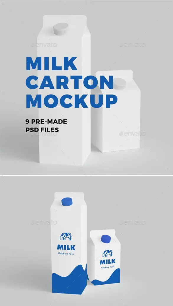 Download 17 Best Milk Packaging Mockups In Photoshop Psd Format Psd Templates Blog