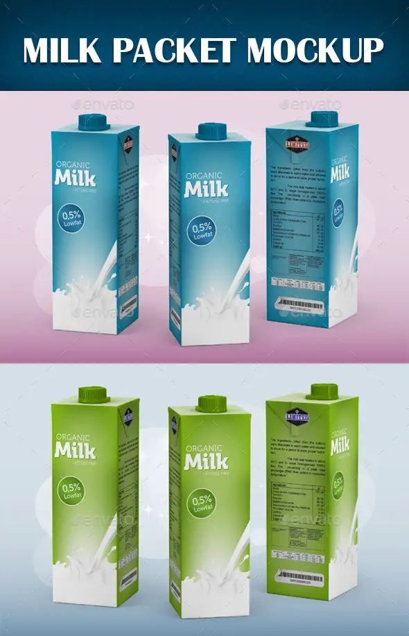 Milk Packet Mockup