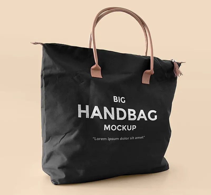 great handbag shopping bag mockup design free psd
