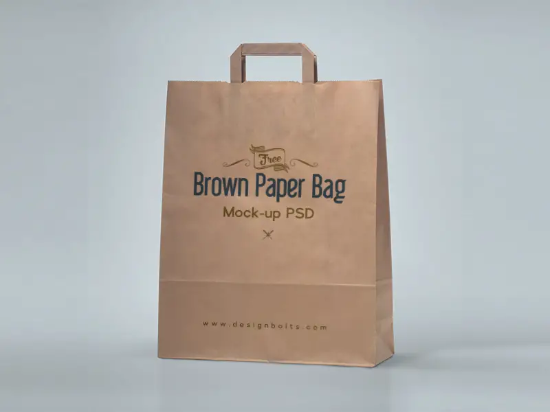 free shopping bag paper bag psd
