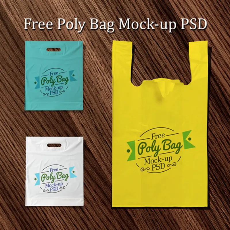 free best psd mockup plastic bag shopping bag
