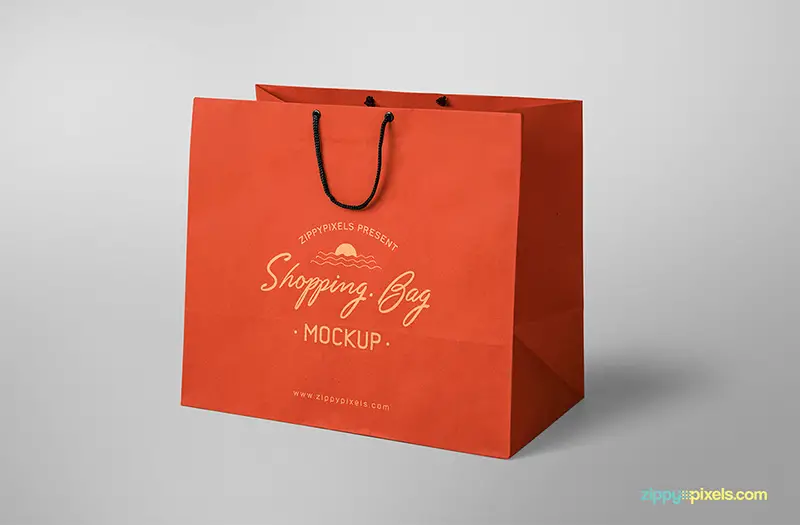 free attractive shopping bag mockup