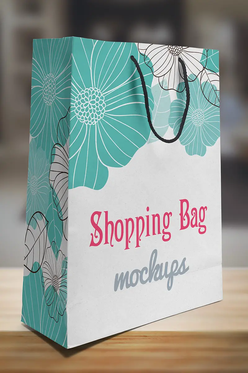 amazing shopping paper bag psd template