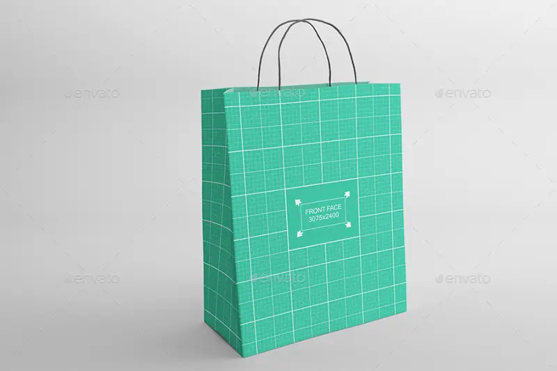 great shopping bag poly bag psd mockup