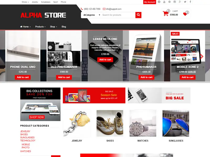 nice free ecommerce wordpress theme