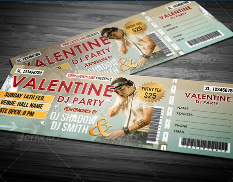 great premium special event tickets psd template