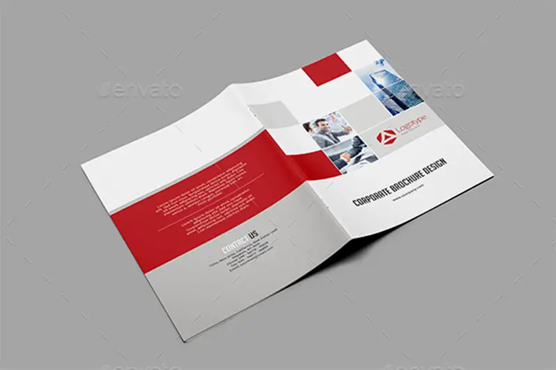 unique corporate brochure design psd template