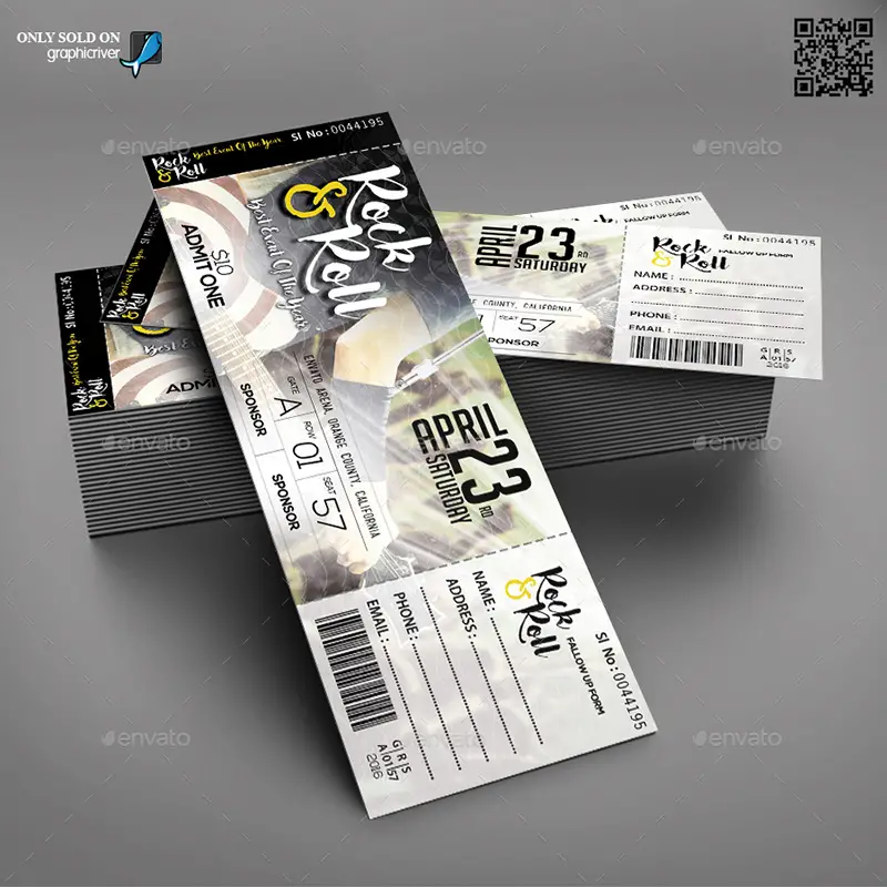 great premium psd event tickets template