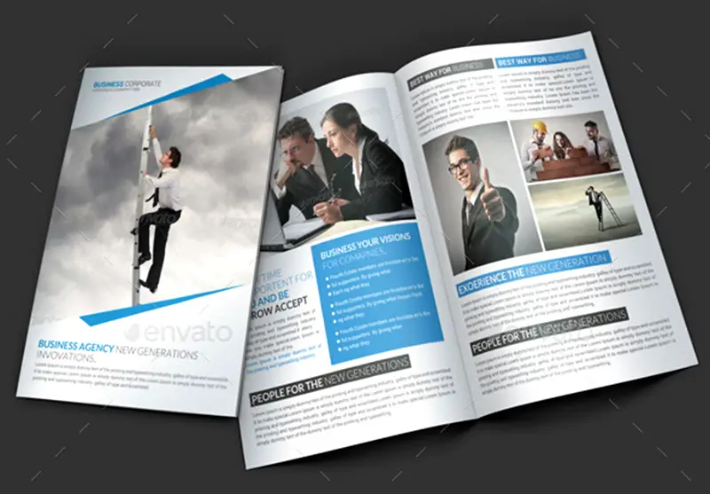unique corporate brochure template design