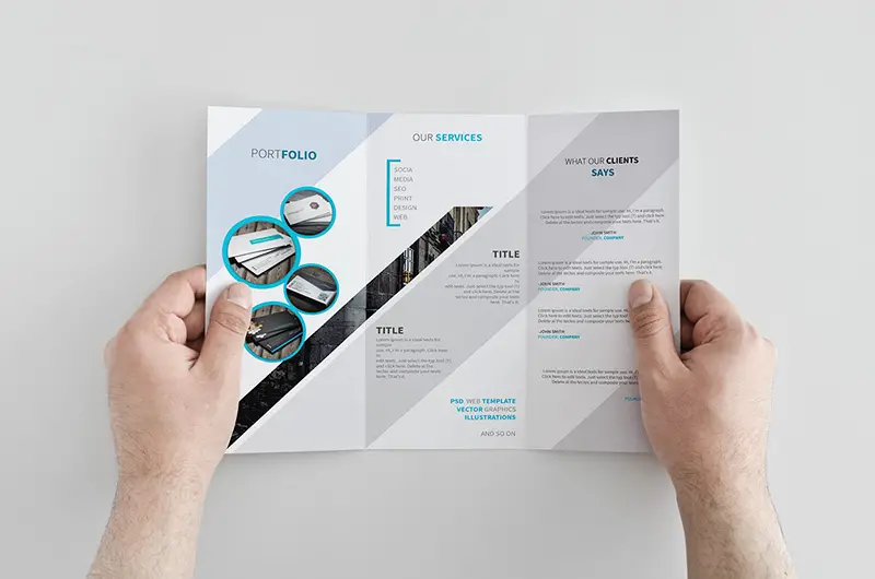 awesome creative free brochure design psd template