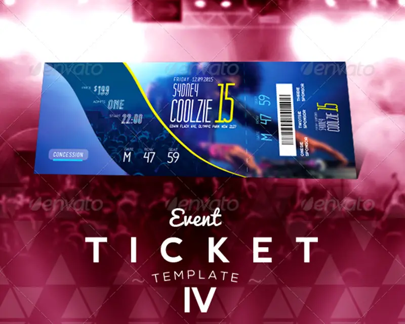 beautiful event ticket design pro template