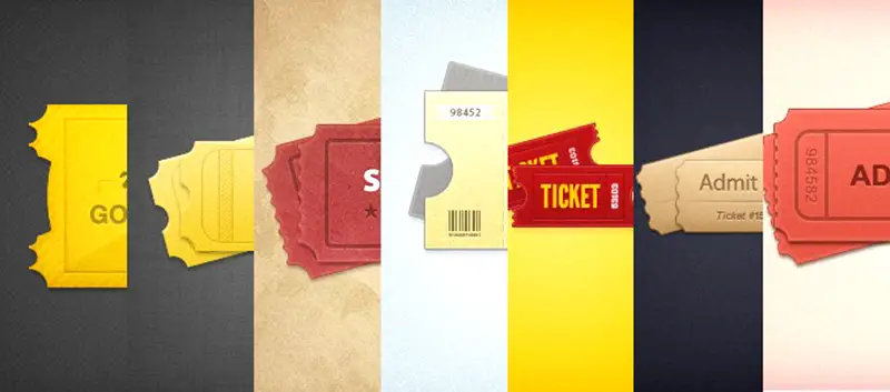 great design free event tickets psd mockup