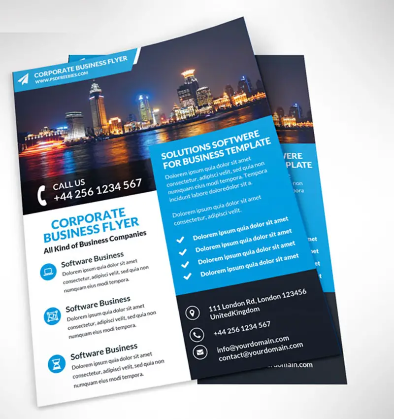 best free business corporate brochure design template mockup