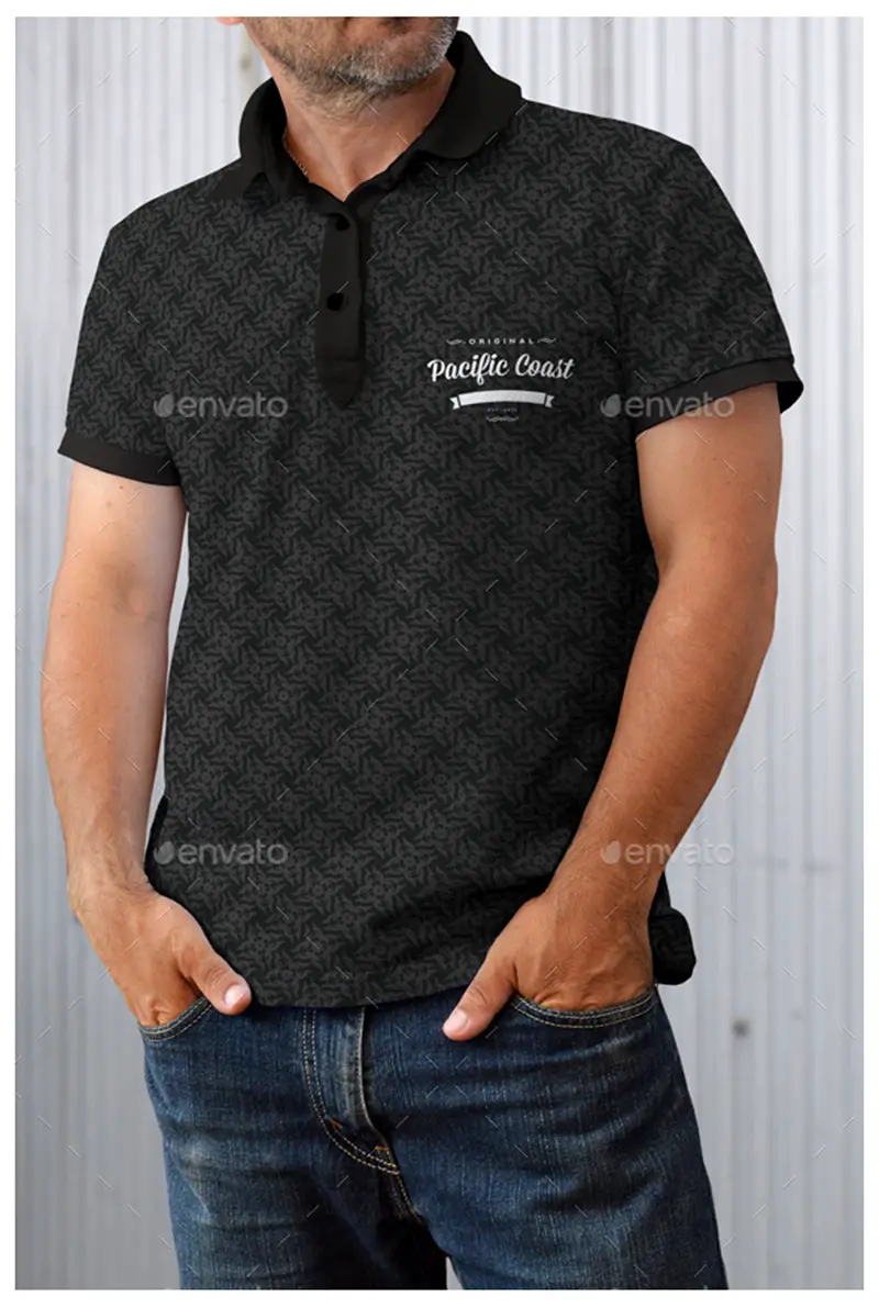wonderful man polo shirt mockup premium psd