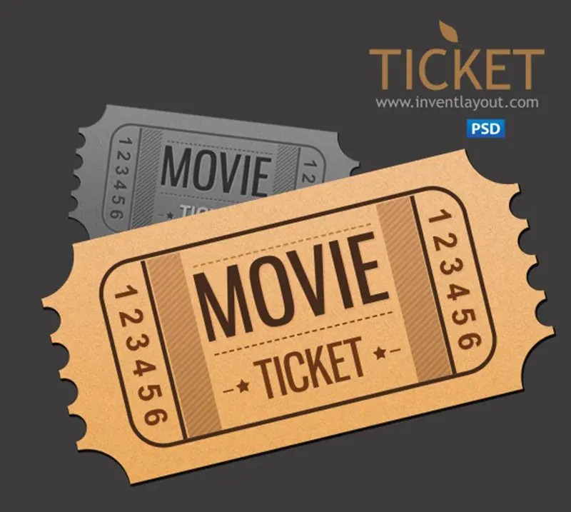 unique free event movie ticket template psd