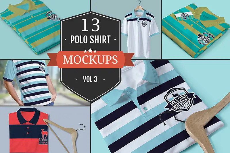 awesome polo t-shirt mockups premium psd graphic