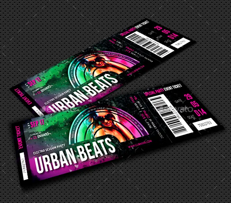 best special premium party ticket template psd
