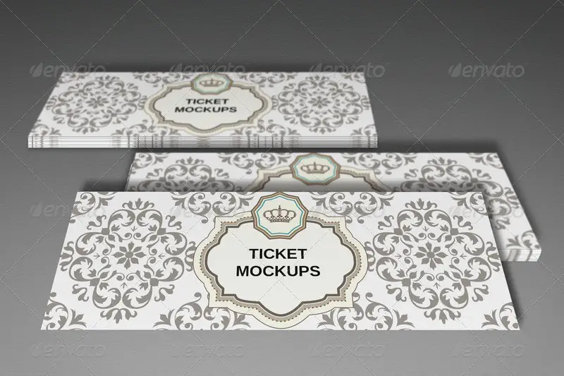 nice and premium Event Ticket Mockup design psd