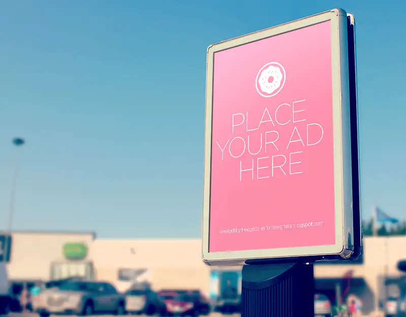 cool adorable outdoor advertising billboard mockups psd for free