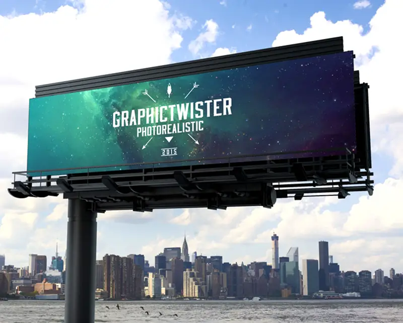 cool outdoor advertising billboard mockups psd for free