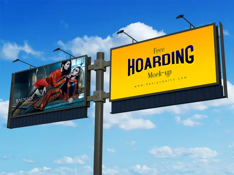 unique outdoor advertising billboard mockups psd