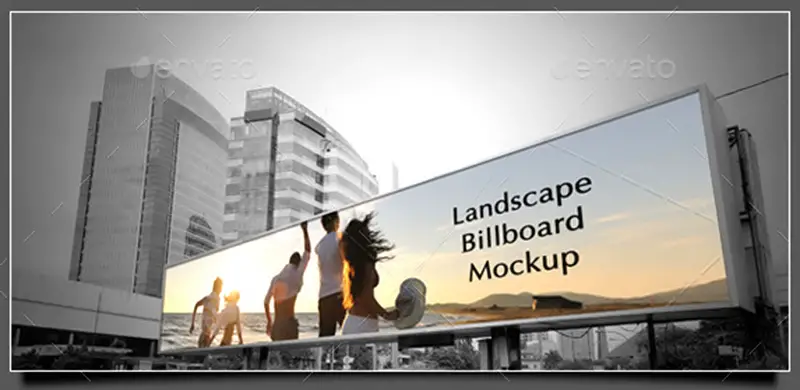 unique premium outdoor advertising billboard mockups psd
