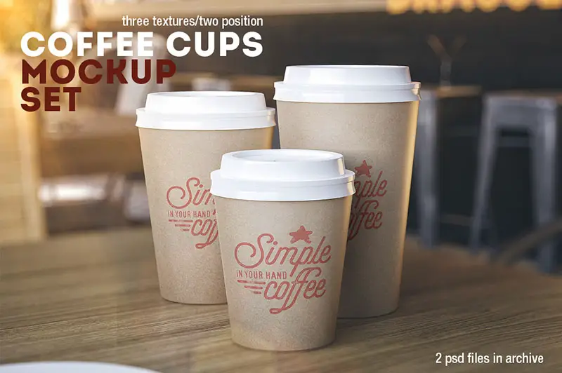 cool premium coffee cup mockup template