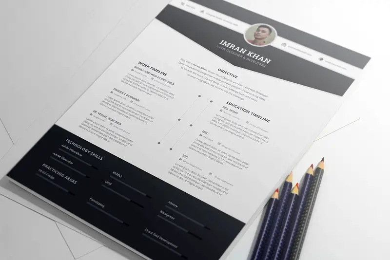 free download fantastic resume templates in psd