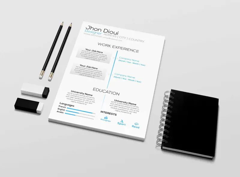 free download cool resume templates in psd