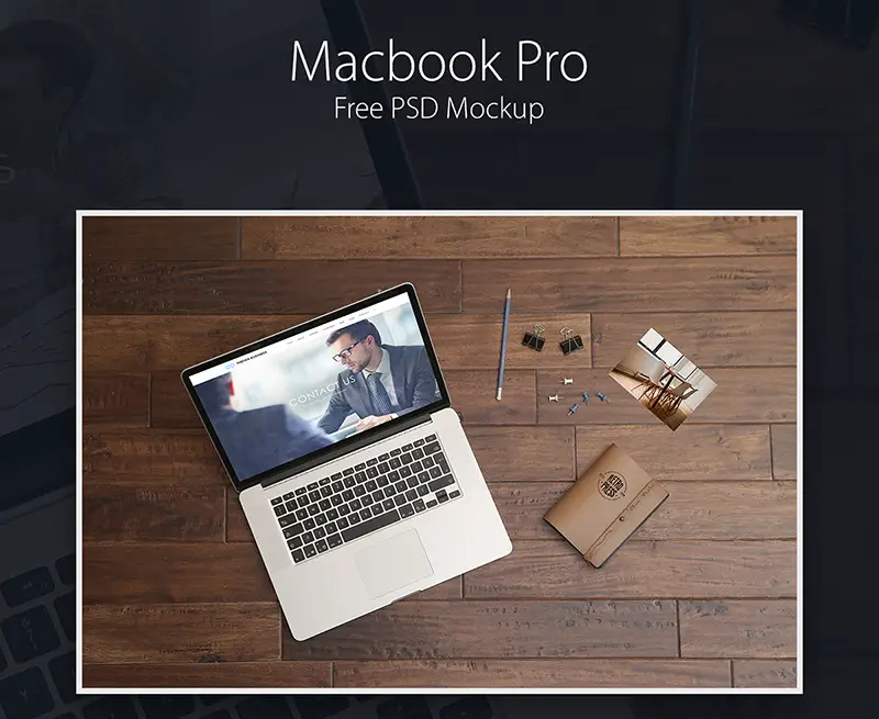 awesome MacBook Pro Mockup in PSD
