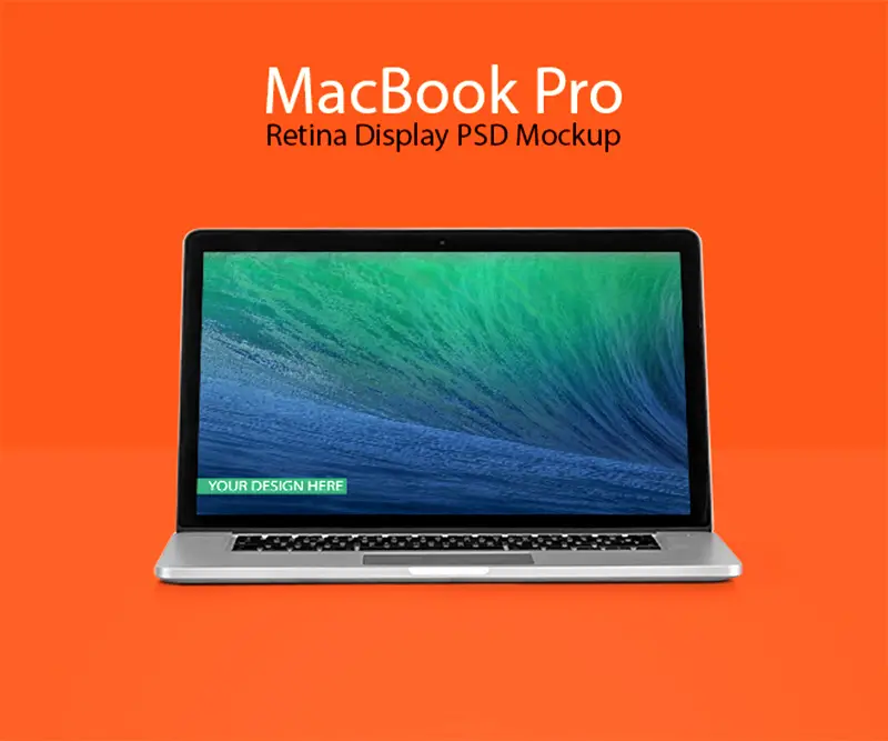 coolest MacBook Pro Mockup template in PSD